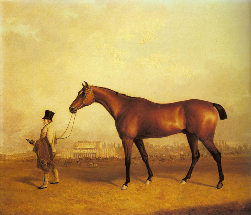 Emlius, Winter Of The 1832 Derby, Held By A Groom At Doncaster — John Ferneley, Snr