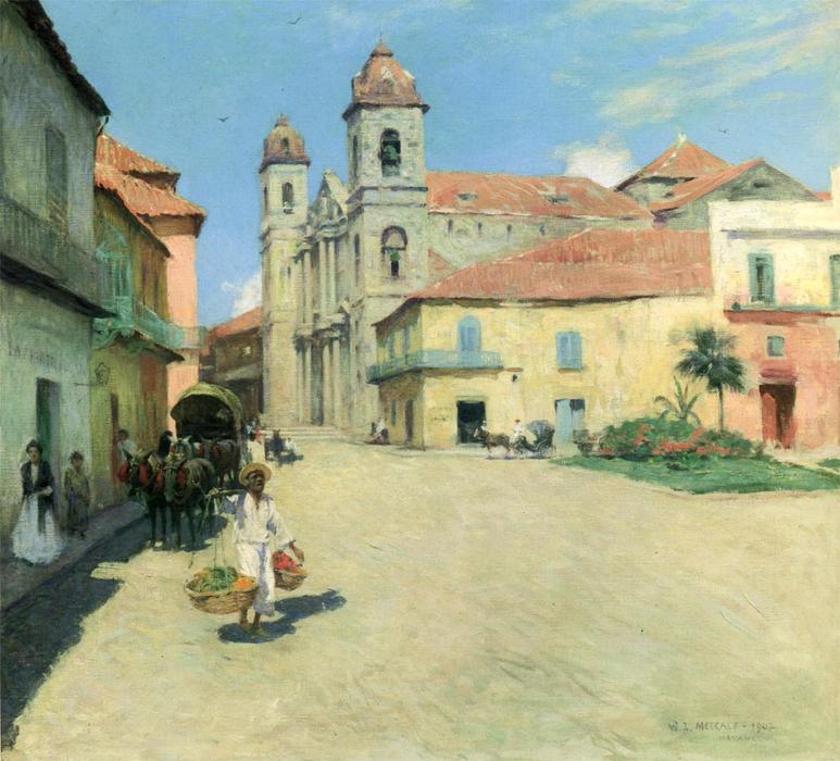 Havana Cathedral — Willard Leroy Metcalf