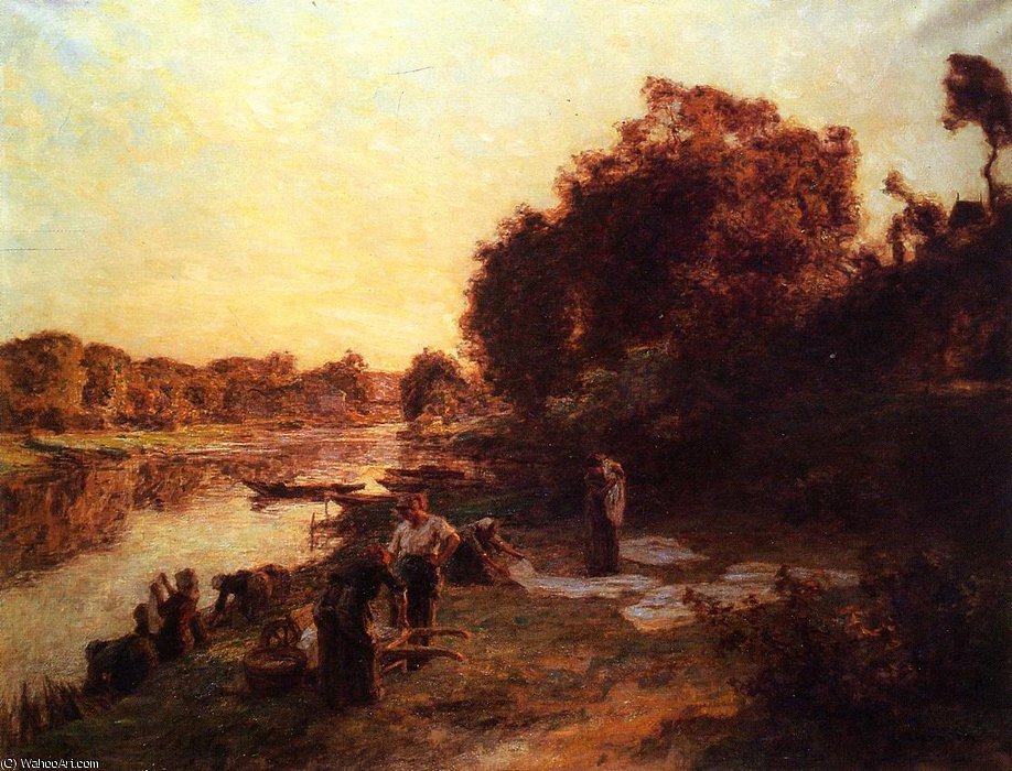 Washerwomen By The Banks Of The Marne — レオン・オーギュスタン・エルミット