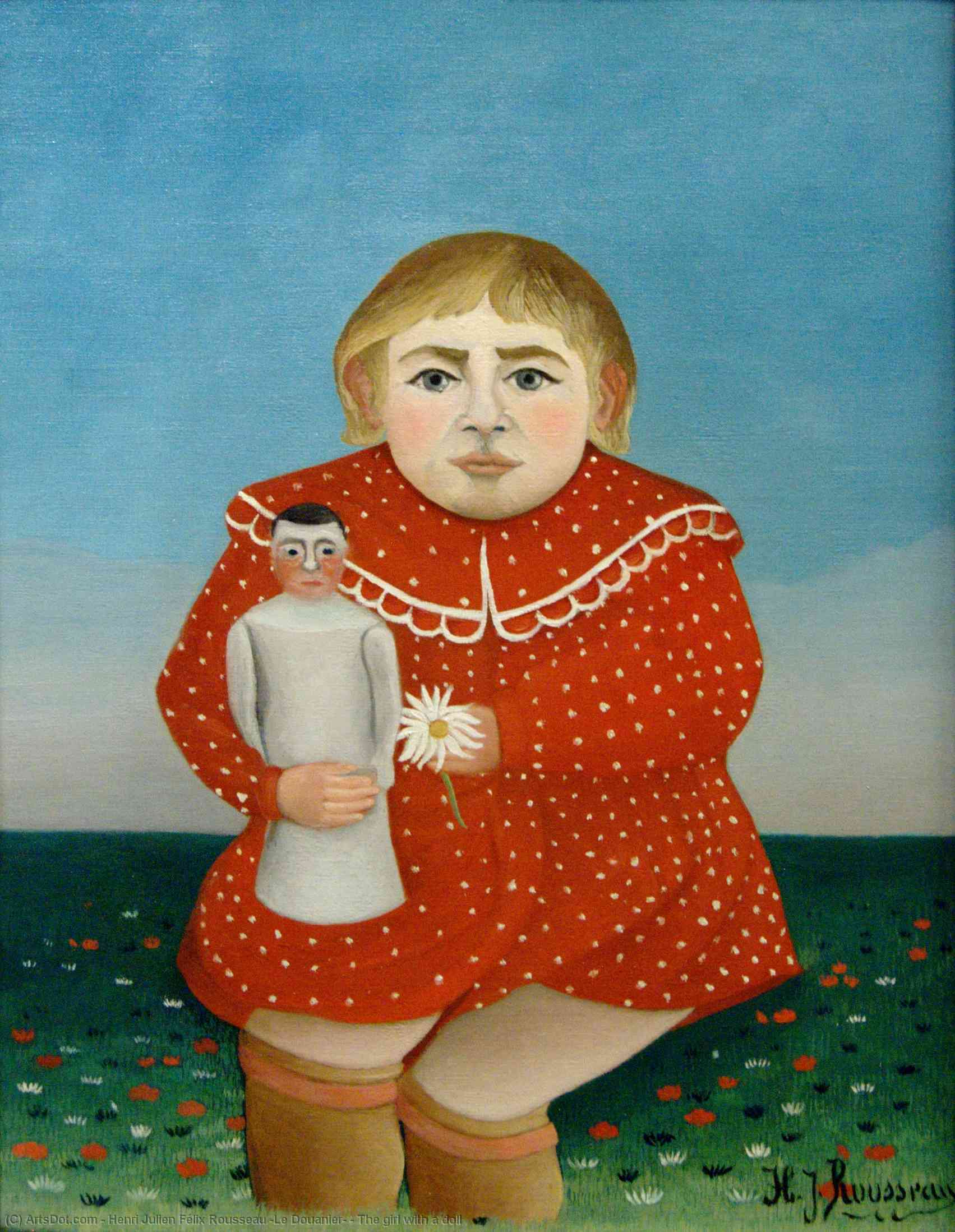 The Girl With A Doll — Henri Julien Félix Rousseau (le Douanier)