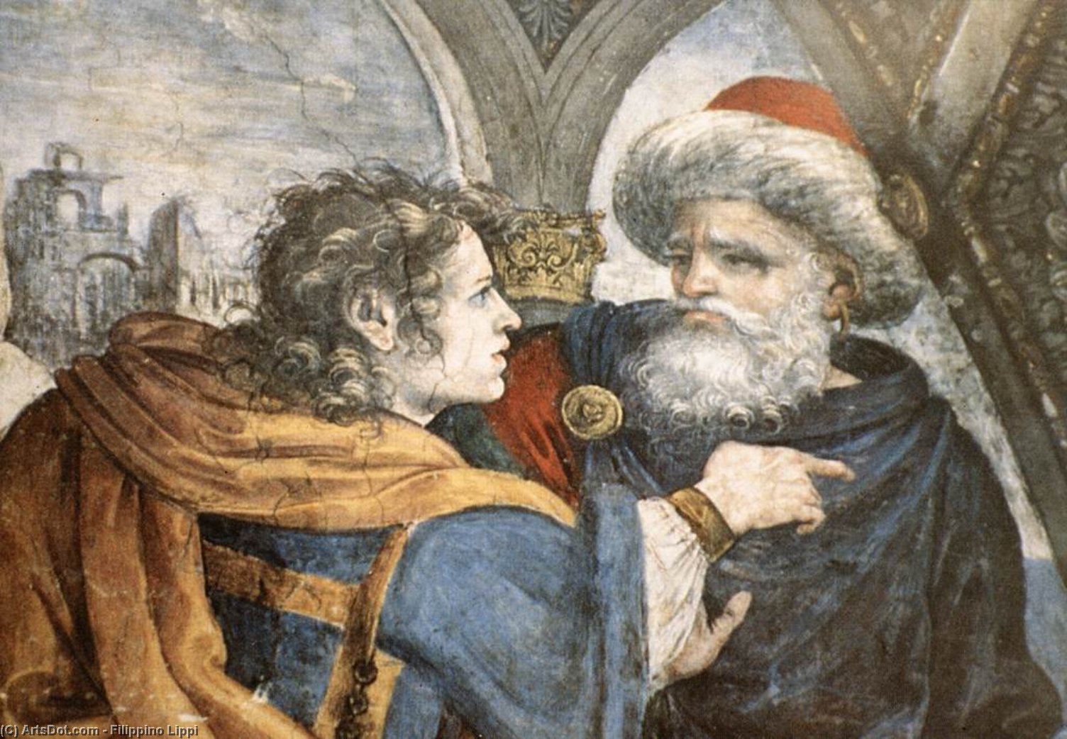 Scene From The Life Of St Thomas Aquinas (detail) — Filippino Lippi