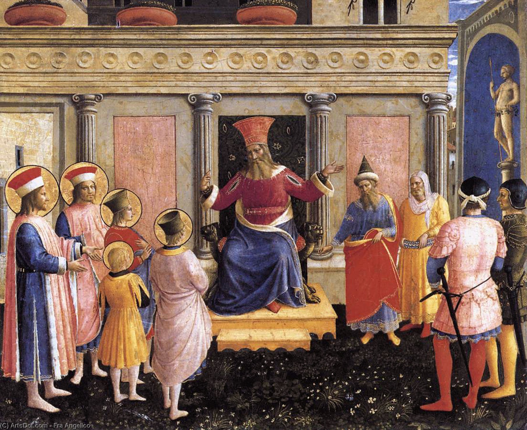 Heiliger Kosmas Und Heiliger Damian Vor Lisius (san Marco Altarpiece) — Fra Angelico