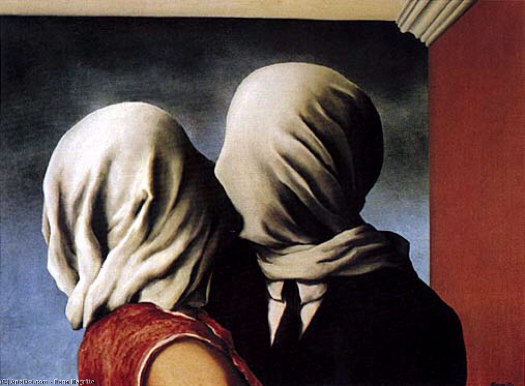Gli Amanti. Übersetzung Deutsch: Die Liebenden. — René Magritte