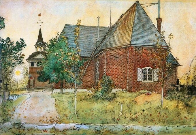 The Old Church — Carl Larsson