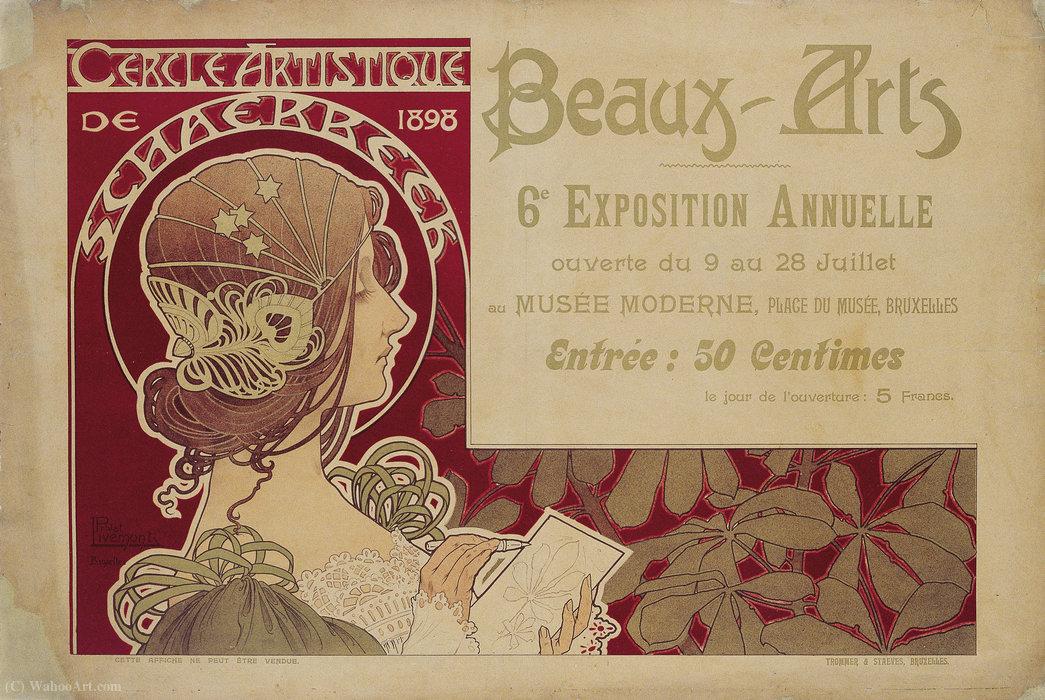 'cercle Artistique De Schaerbeek', (59 X 87 Cm) (1898) — Henri Privat-livemont