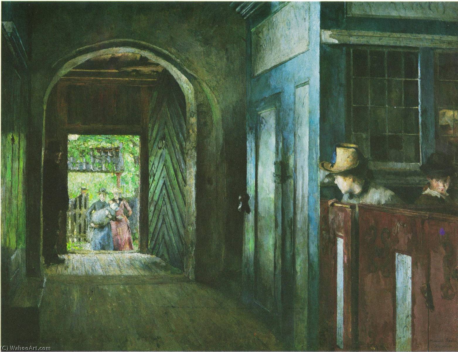 Christening In Tanum Church — Harriet Backer