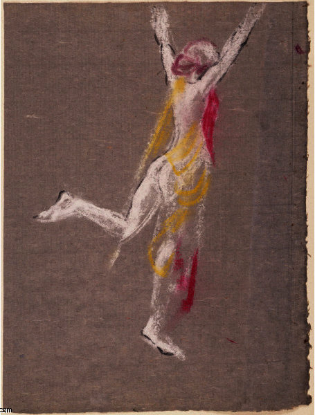 Drawing Of A Female Figure (one Of A Group Of Tree Gestures) — Arthur B. Davies