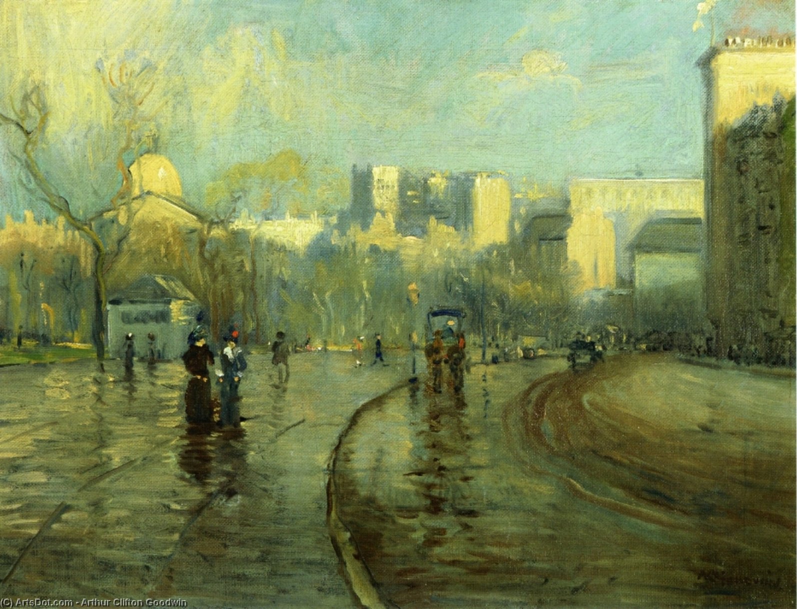 Early Morning, Tremont Street, Boston — Arthur Clifton Goodwin