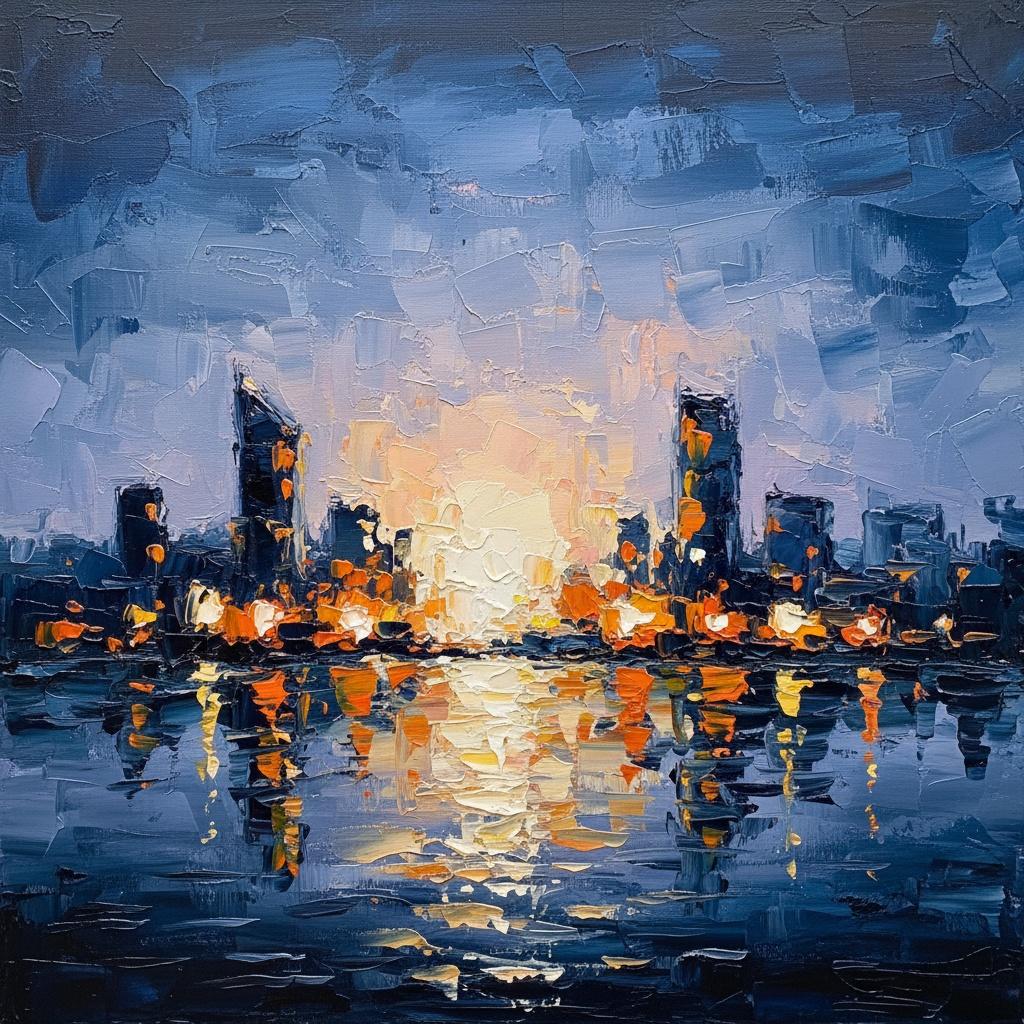 Luminous Horizon: A Meditative Study Of Golden Light And Silhouetted Urban Grandeur — Christian Noiret