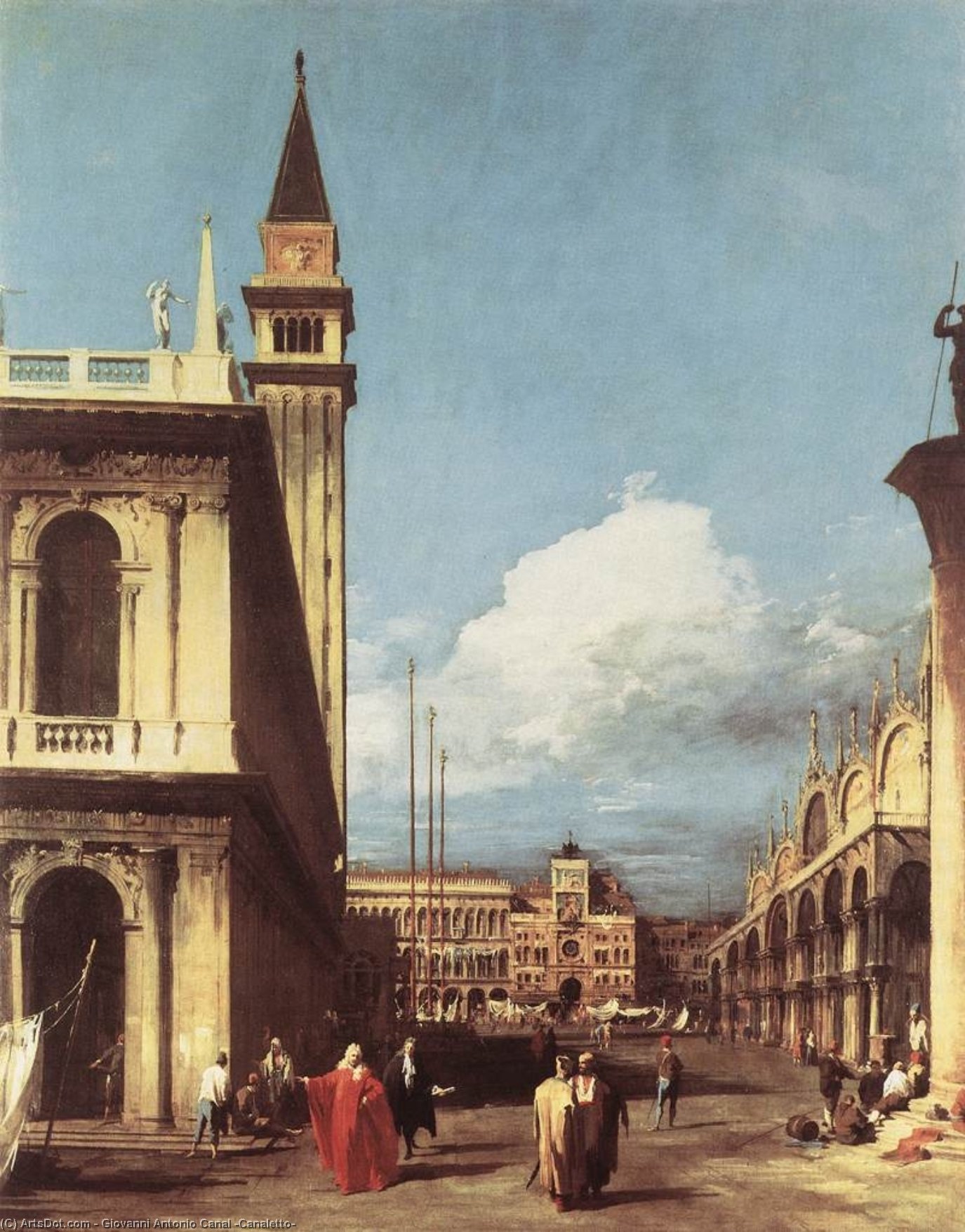Etto The Piazzetta Looking Toward The Clock Tower — Canaletto