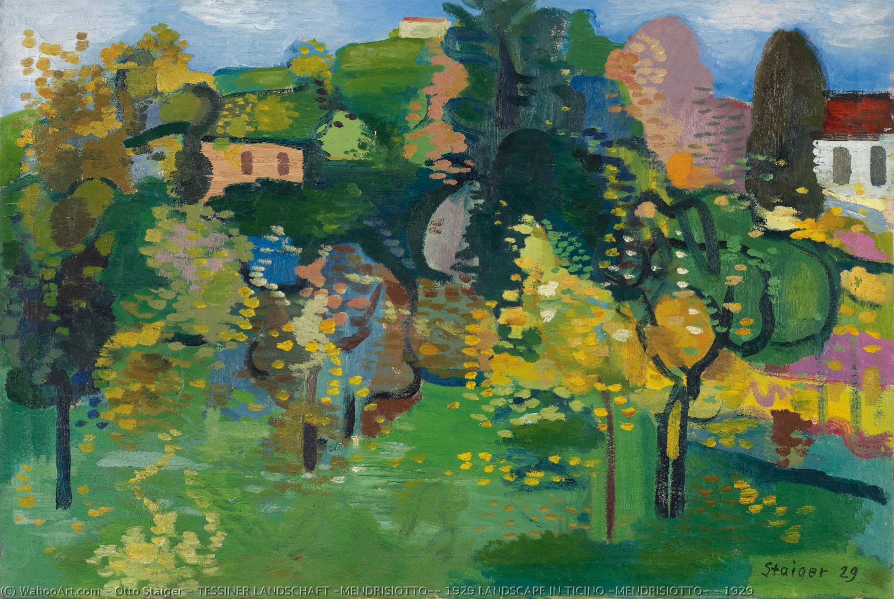Tessiner Landschaft (mendrisiotto), 1929 Landscape In Ticino (mendrisiotto) , 1929 — Otto Staiger