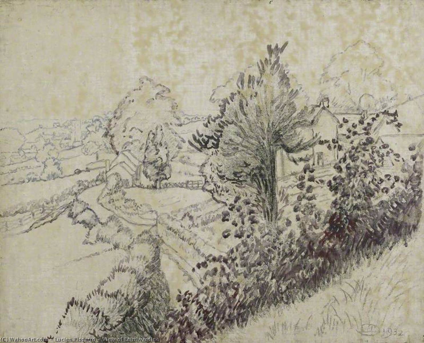 View Of Leintwardine — Lucien Pissarro