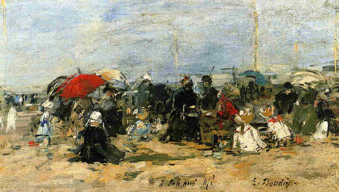 Trouville, Beach Scene (10) — Eugène Louis Boudin