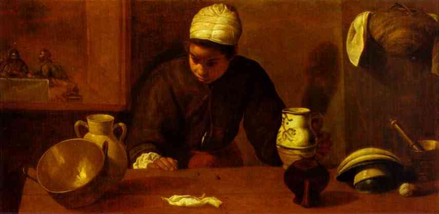 Kitchen Maid With The Supper At Emmaus — Diego Velázquez
