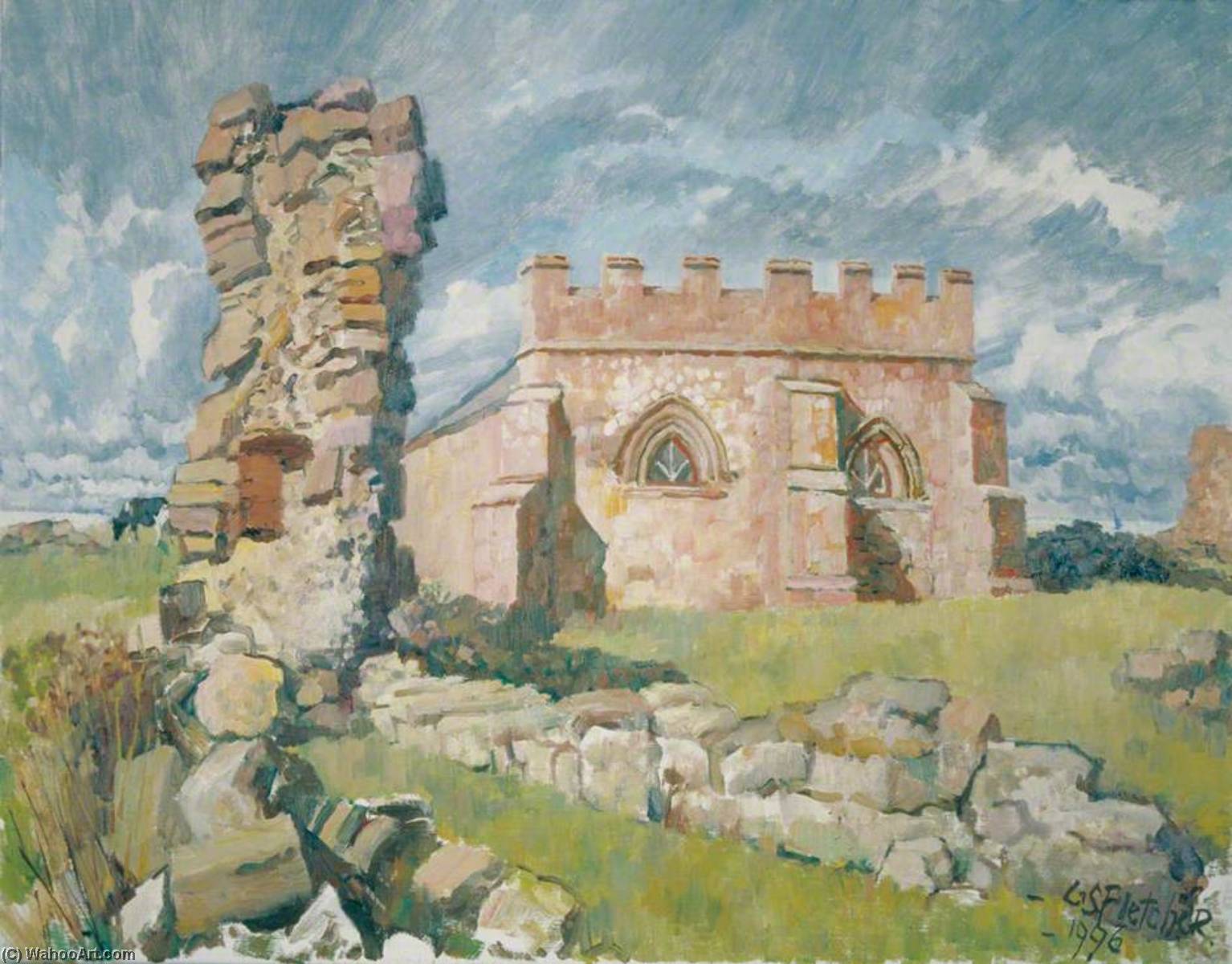 Cockersand Abbey Chapter House With Ruins, Lancashire — Geoffrey Scowcroft Fletcher