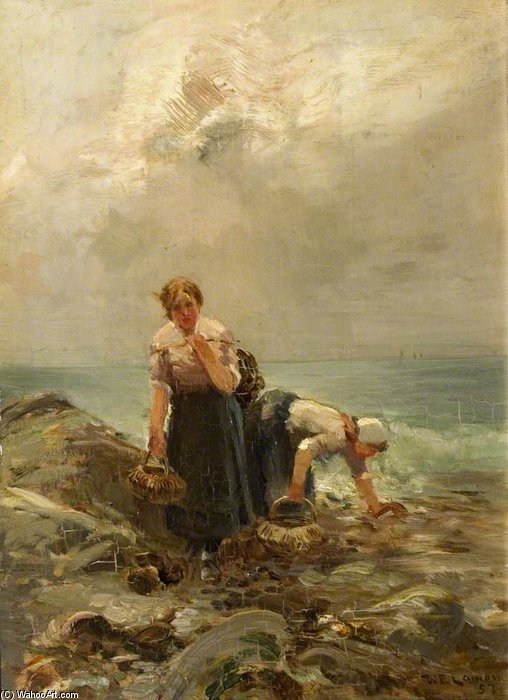 Two Women On A Rocky Shore — William Bradley Lamond