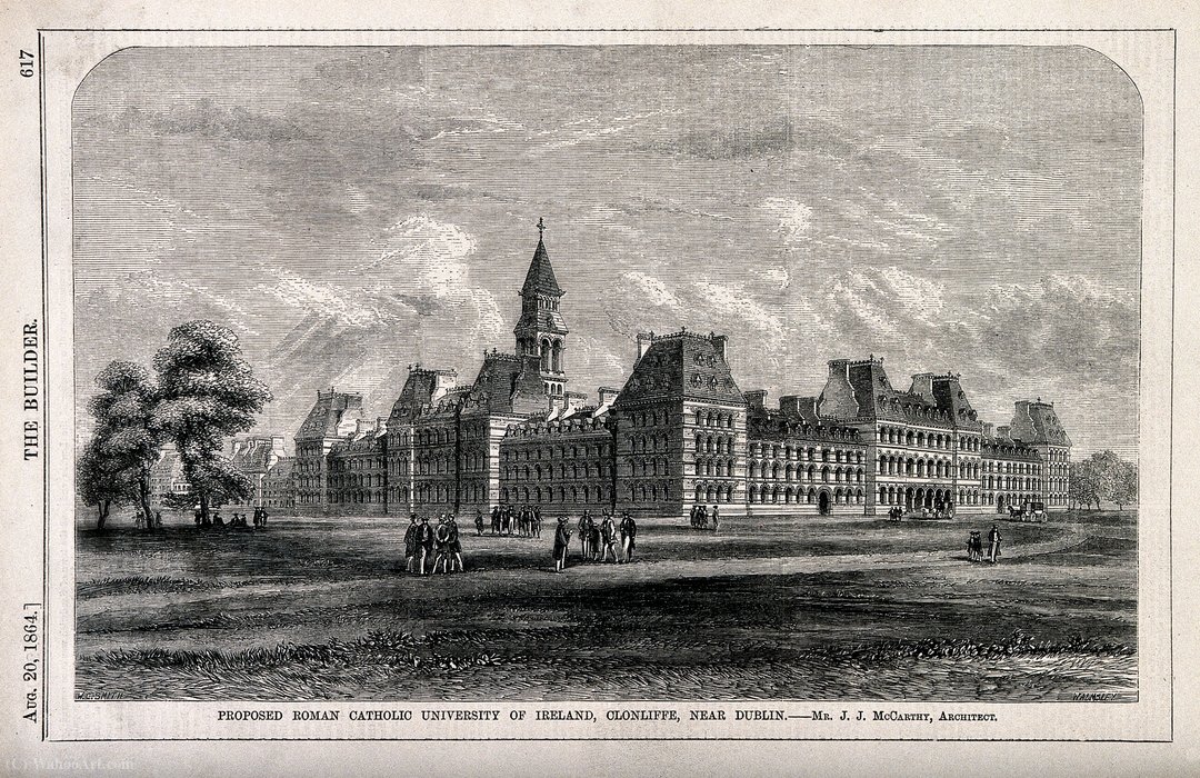 Students Strolling In The Grounds Of The Roman Catholic Univ — William Collingwood Smith