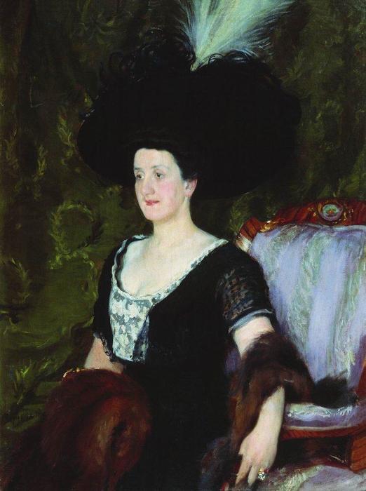 Portrait Of A Woman (a.v. Rzhevuskaya) — Boris Mikhailovich Kustodiev