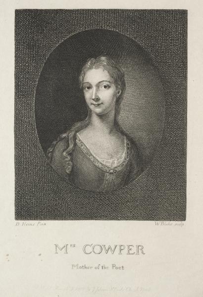 Mrs. Cowper, Mother Of The Poet — William Blake