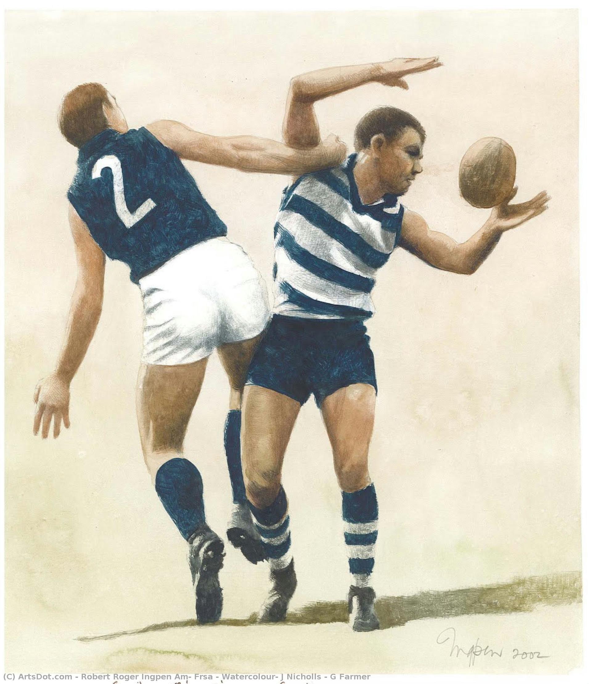 Watercolour, J Nicholls & G Farmer — Robert Roger Ingpen Am, Frsa