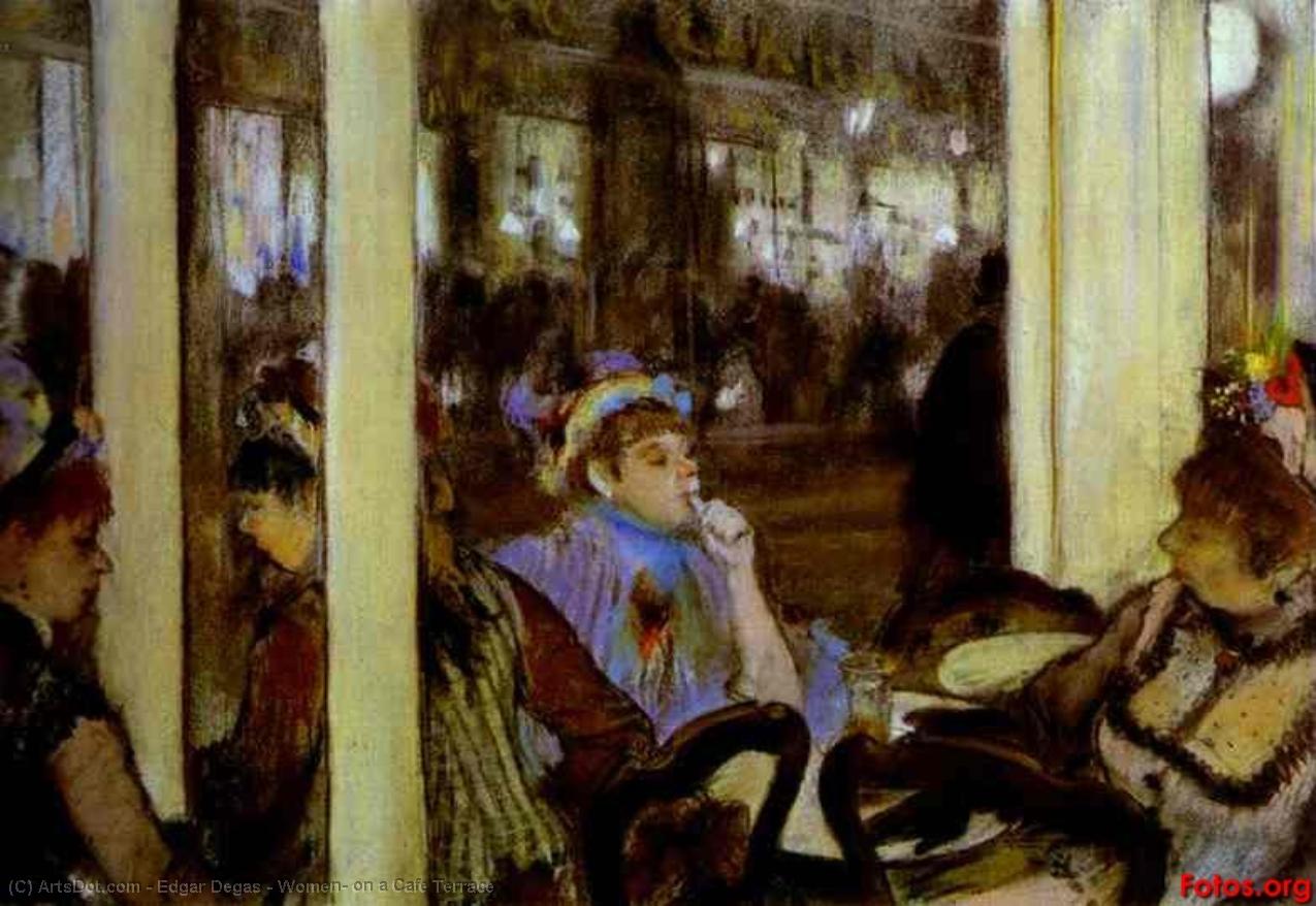 Women, On A Cafe Terrace — Hilaire-germain-edgar Degas