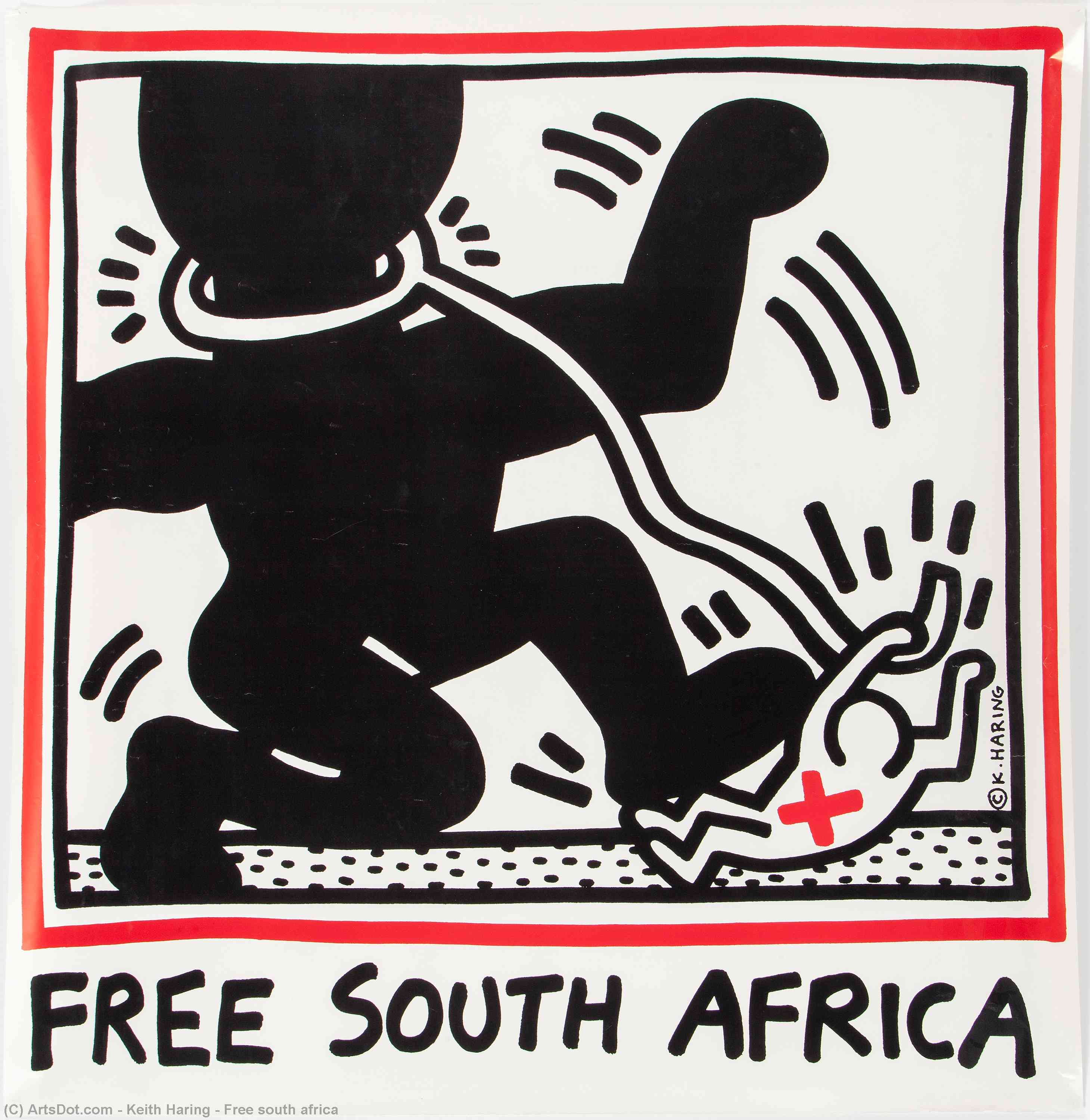 Free South Africa — Keith Haring