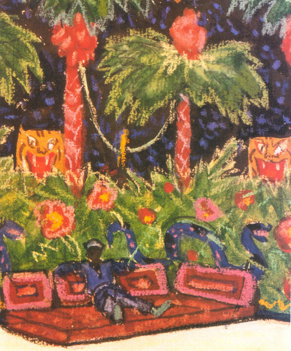 Blackamoor's Chamber. Fragment. Set Design — Alexandre Benois