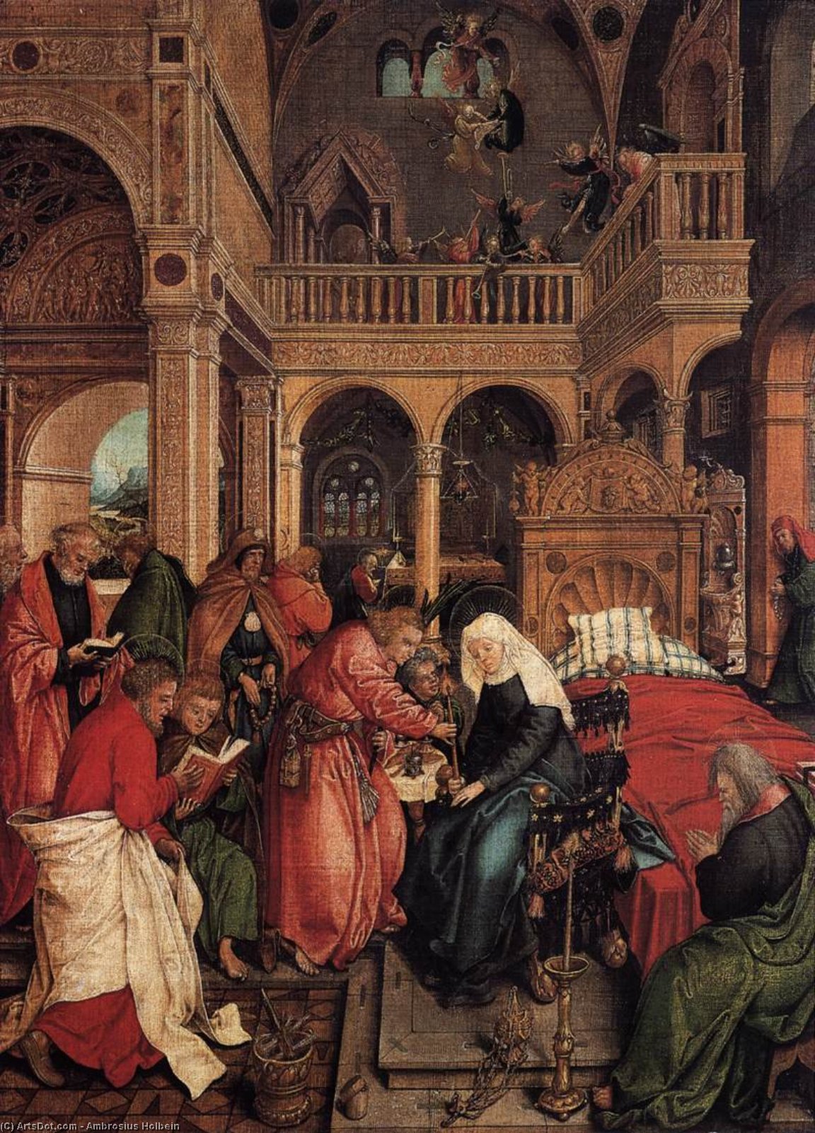 Death Of The Virgin — Ambrosius Holbein