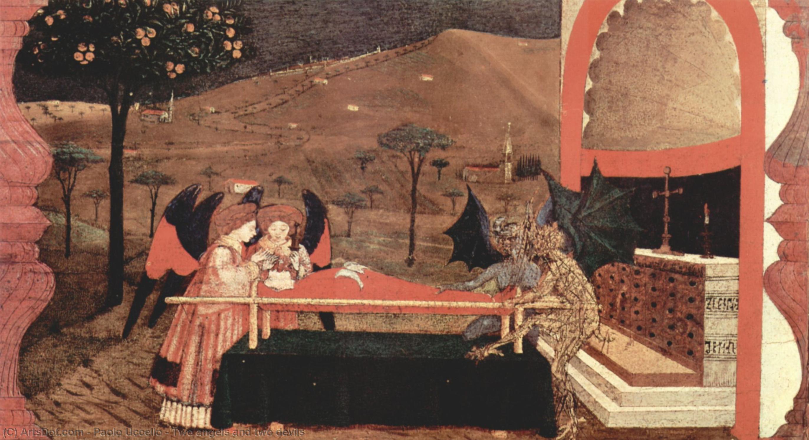 Two Angels And Two Devils — Paolo Uccello