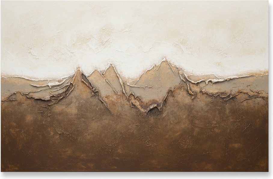 Monolithic Strata Of Umber And Ivory In A Singular Earthbound Vision — David Moreau