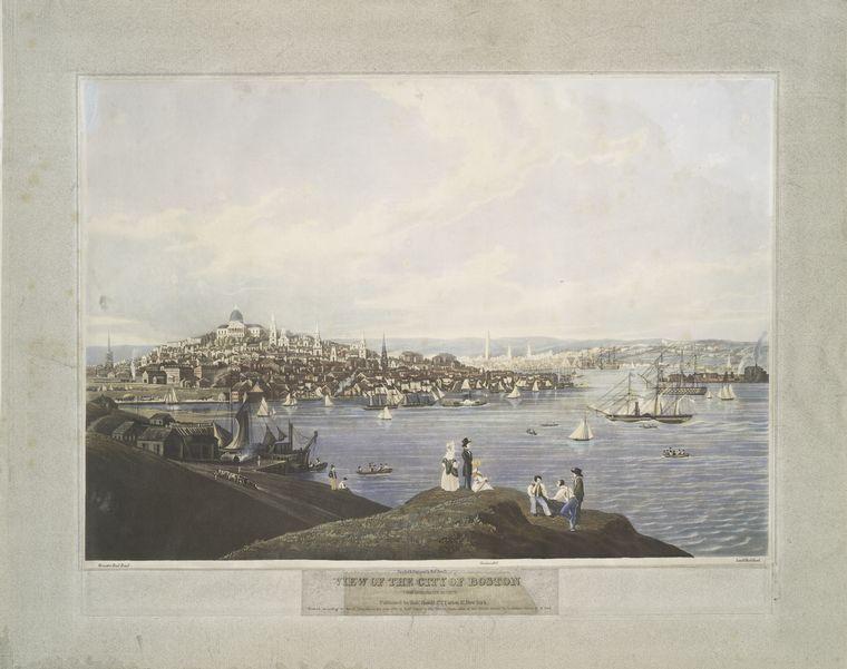 View Of The City Of Boston From Dorchester Heights — Robert Havell