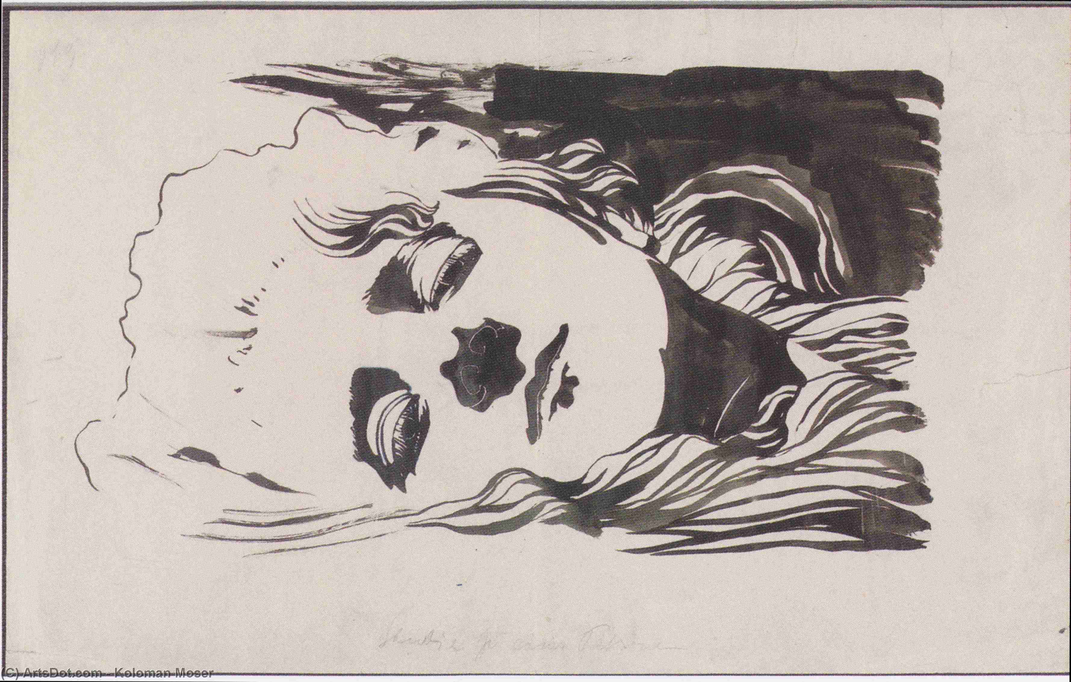 Sketch Of Emblem To 'ver Sacrum' — Koloman Moser