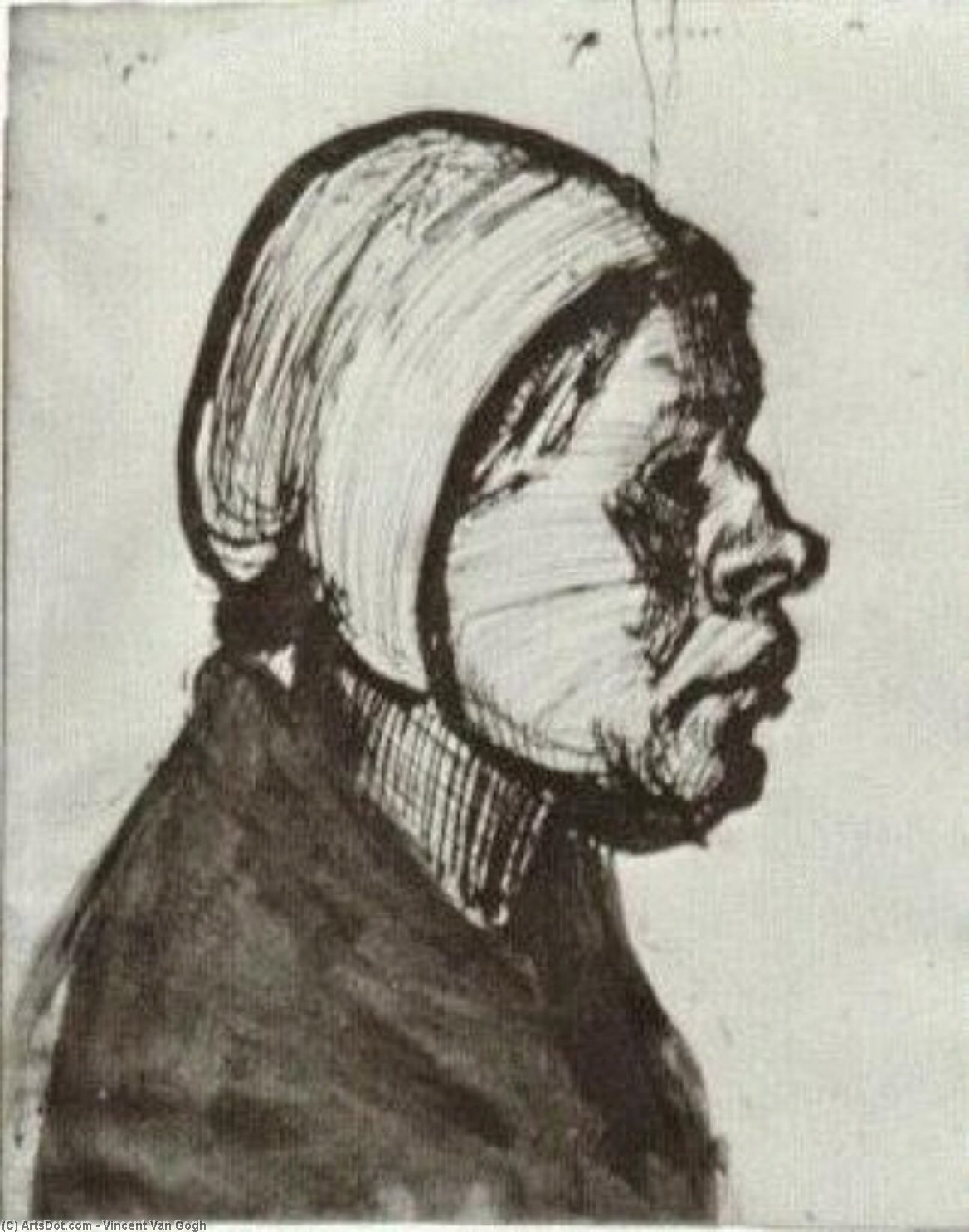 Peasant Woman, Head (11) — Vincent Van Gog