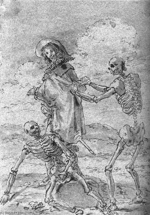 Quevedo And The Skeletons Of Juan De La Encina And King Perico — Leonaert Bramer
