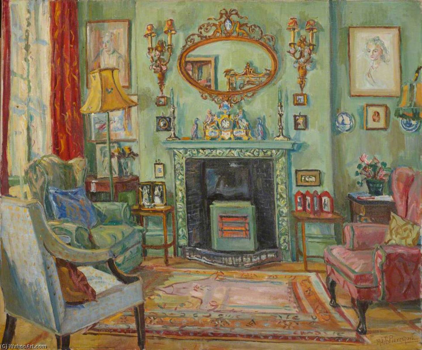 Interior, Princess Gardens, London — Marie Louise Roosevelt Pierrepont