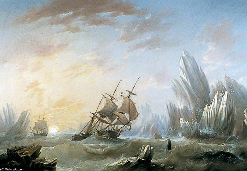 Whale Fishing In A Polar Sea — John Wilson Carmichael