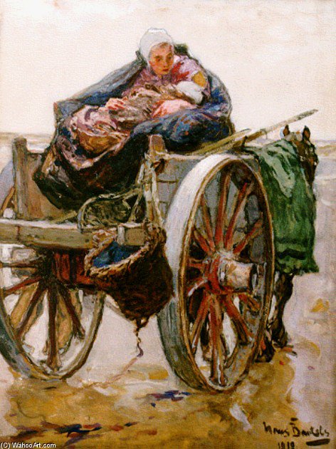 Moeder_en_kind_op_schelpenpad_te_katwijk — Hans Von Bartels