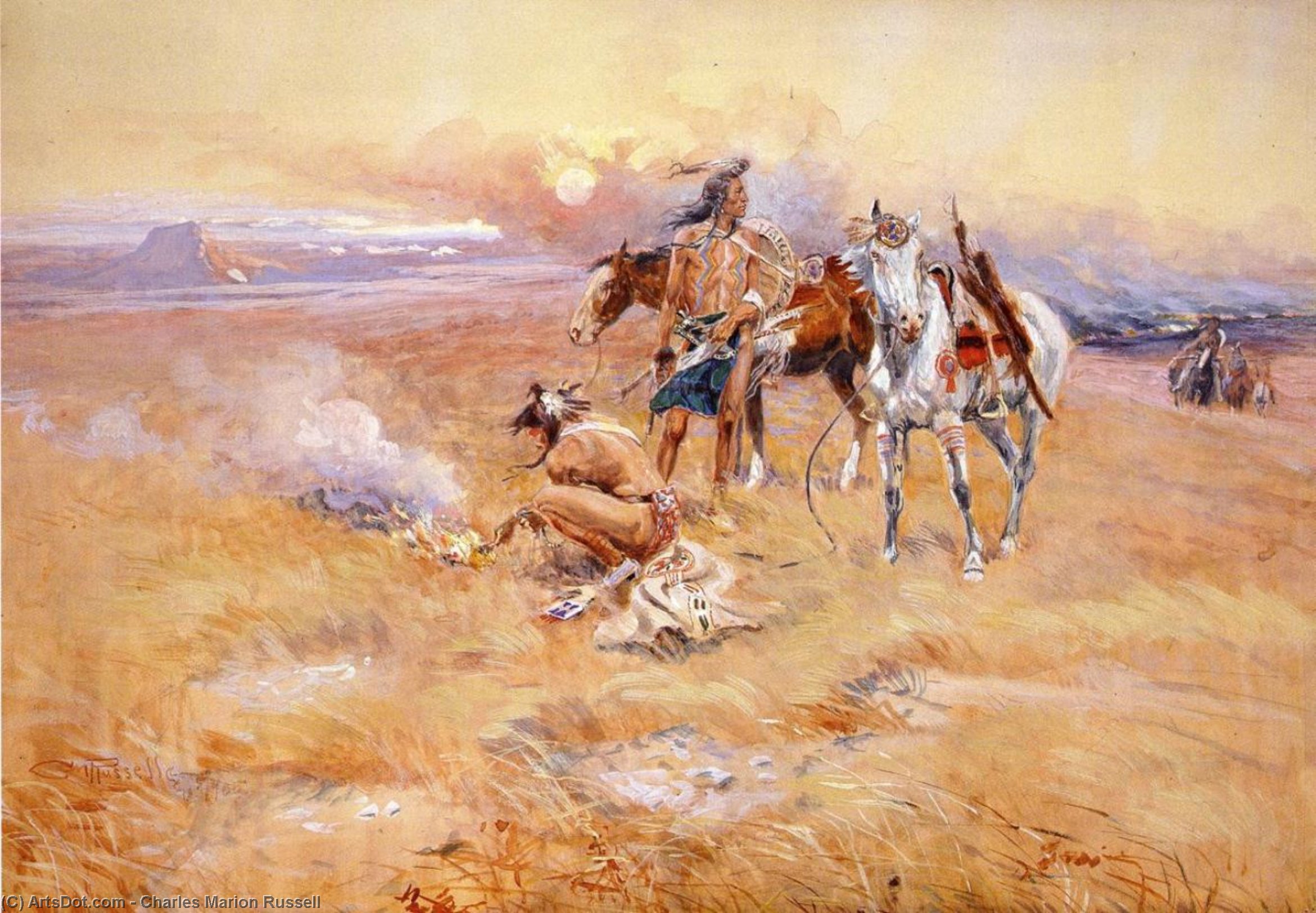 Blackfeet Burning Crow Buffalo Range — Čarls Marion Rasel