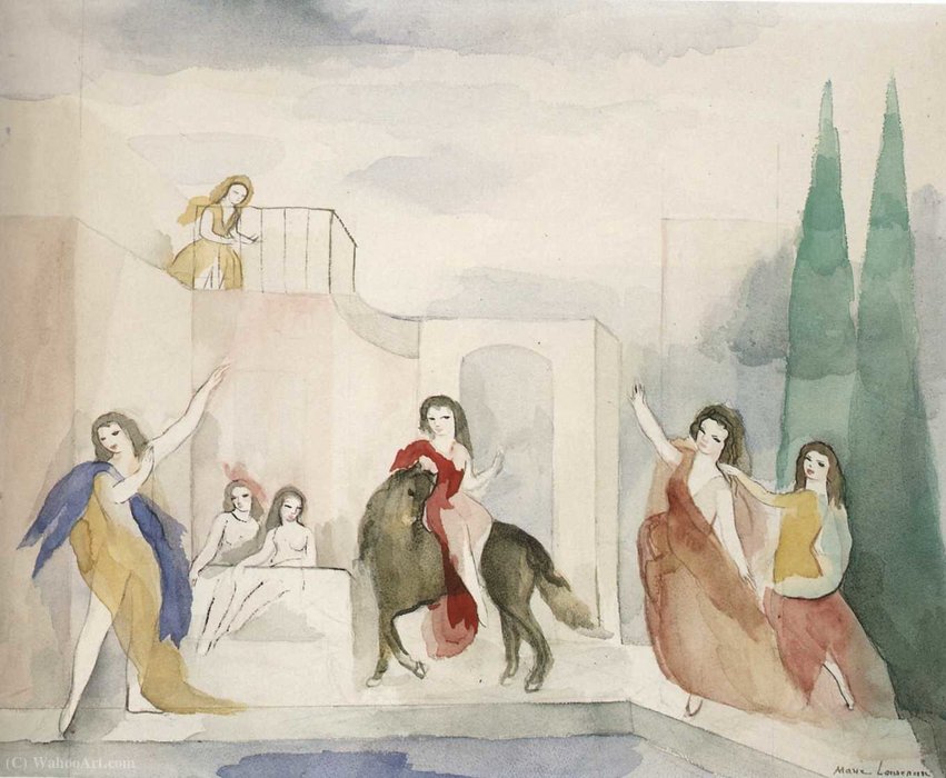 Jeunes Filles Au Bord D'une Piscine (1946) — Marie Laurencin