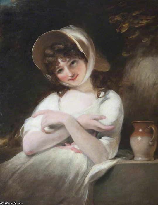 Portrait Of An Unknown Girl In A White Dress — John Peter Russell