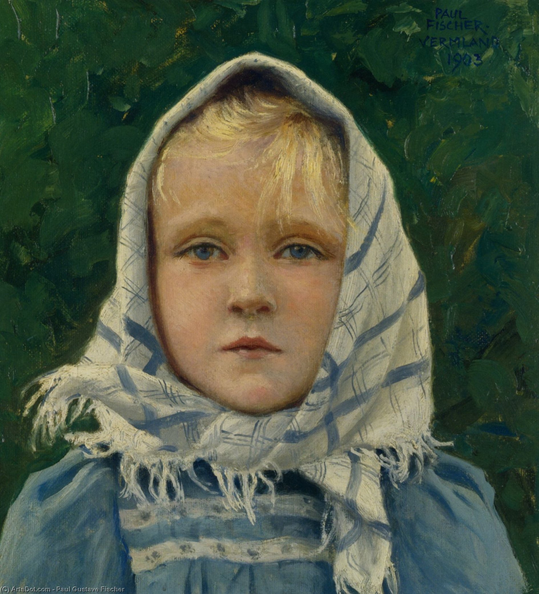 Portrait Of A Young Girl — Paul Gustave Fischer