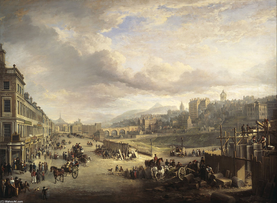 Princes Street With The Commencement Of The Building Of The Royal Institution — Alexander Nasmyth