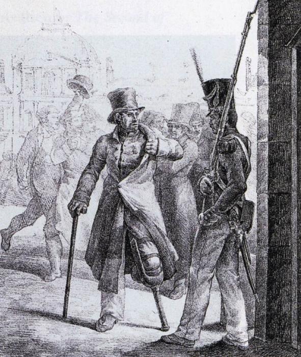 Swiss Guard And Wounded Veteran — Théodore Géricault