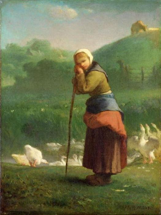 The Goose Girl At Gruchy — ジャン＝フランソワ・ミレー