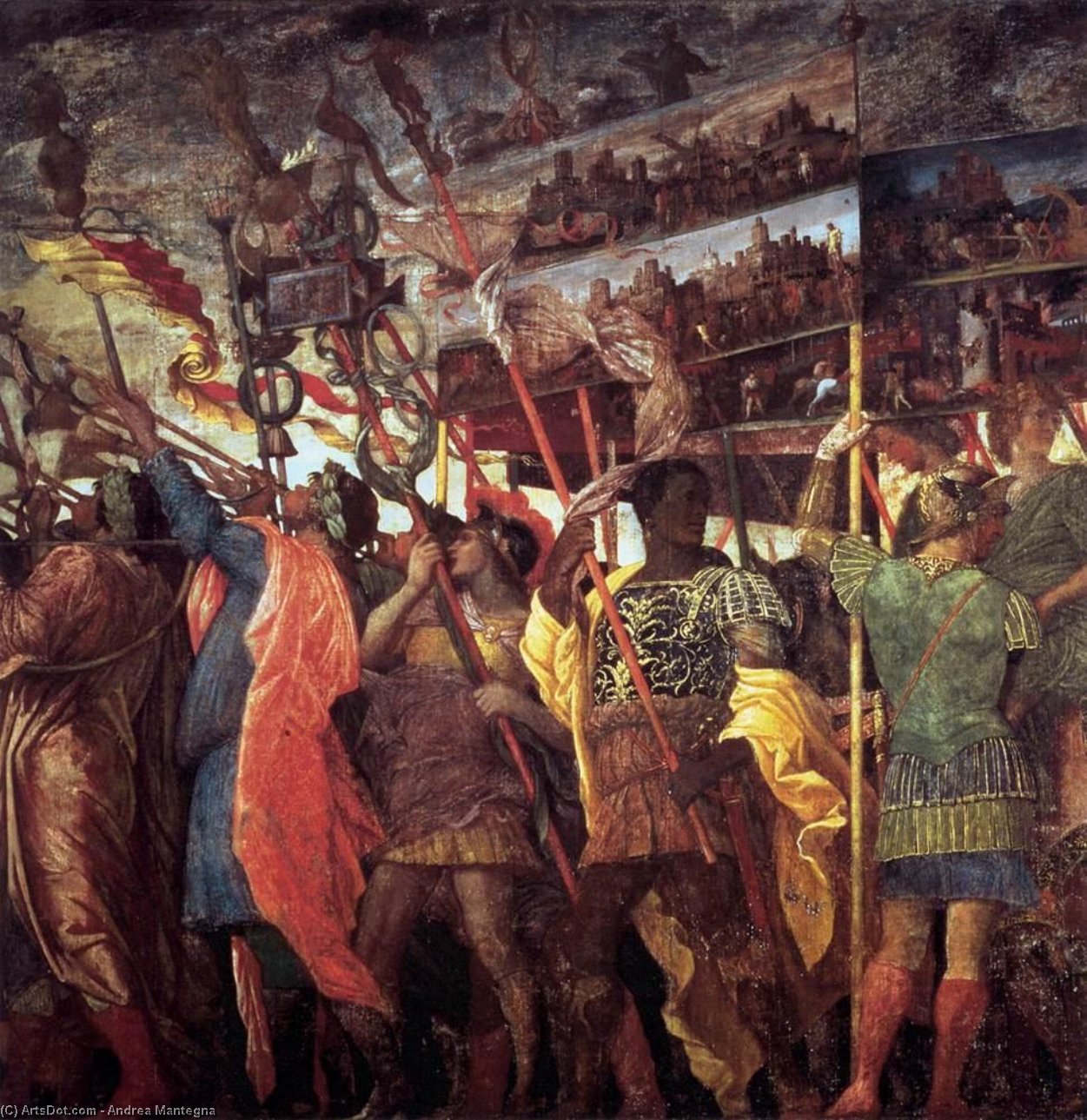Die Triumphe Kaisers: Trompeter Und Bannerdräger — Andrea Mantegna