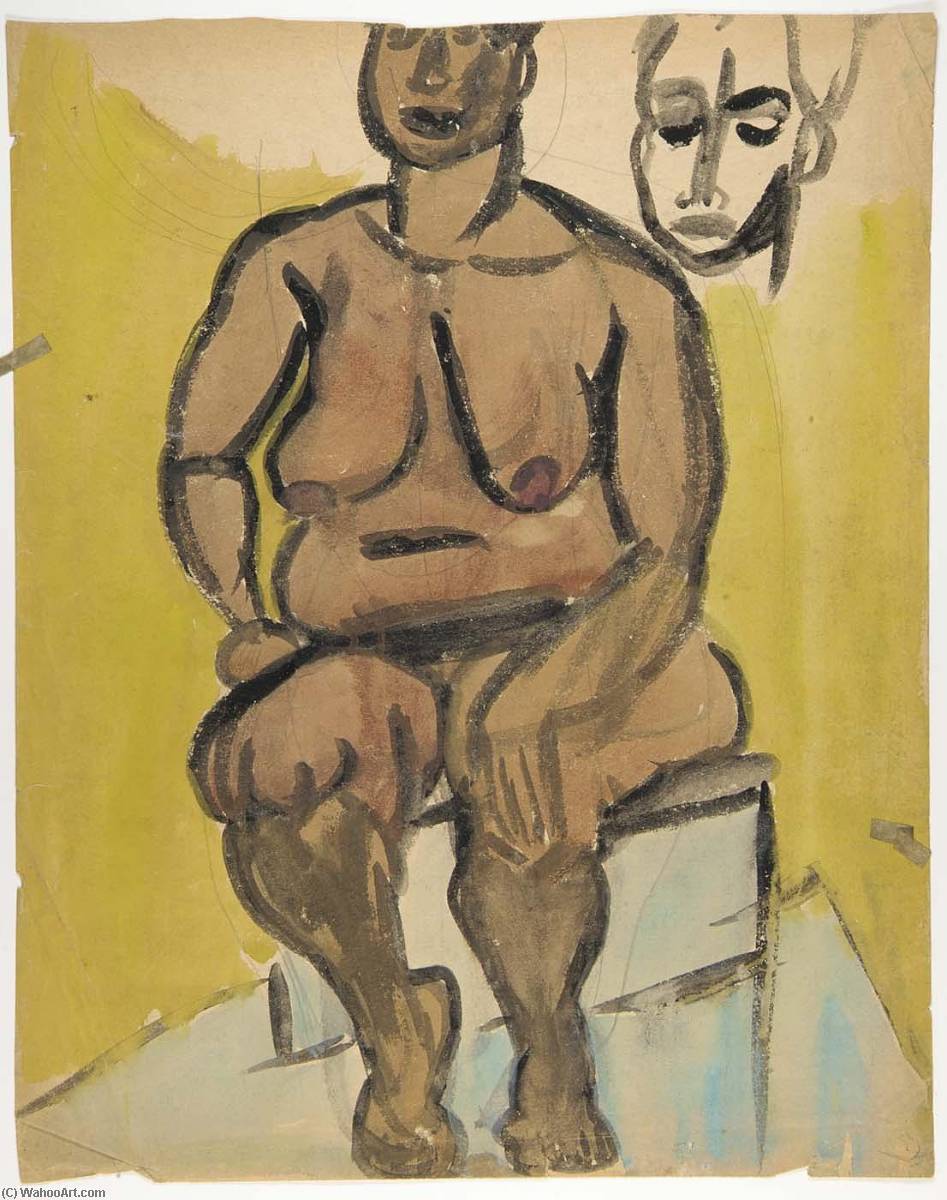Female Nude Seated — William H. Johnson