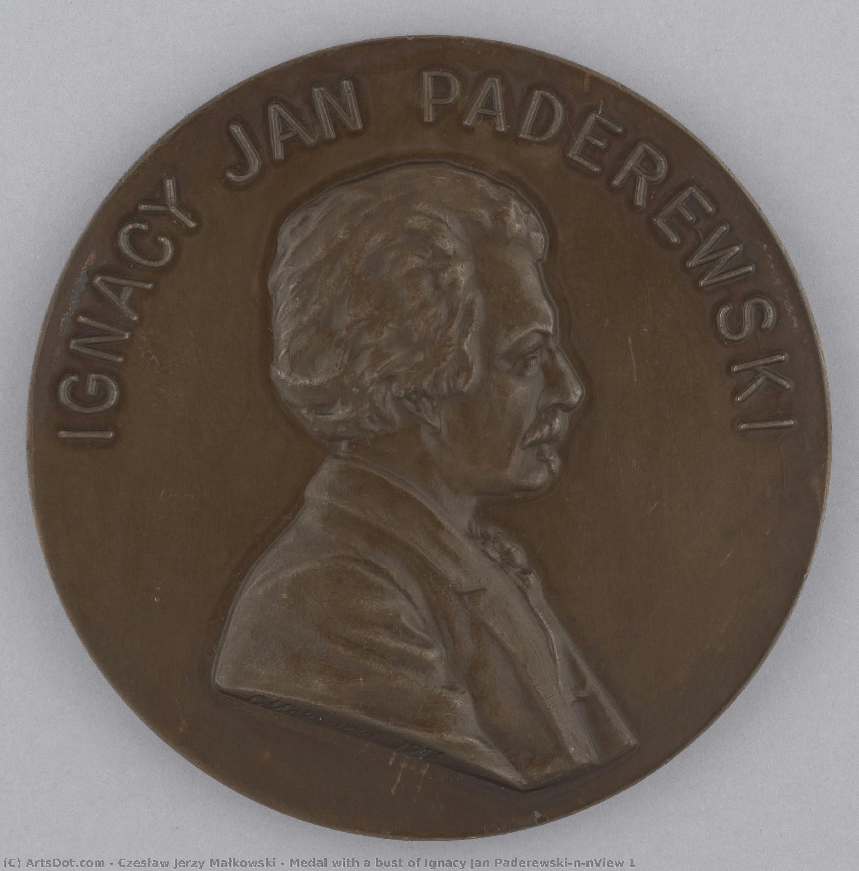 Medal With A Bust Of Ignacy Jan Paderewski\n\nview 1 — Czesław Jerzy Małkowski