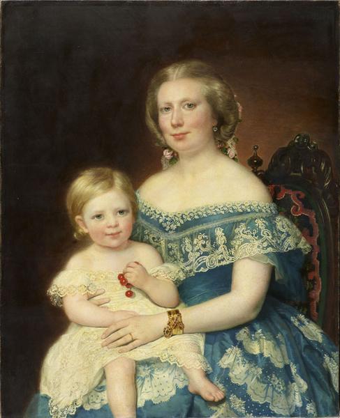 Portrait De Madame Ludovic De Vauzelle, Nee Petit, Et De Sa Fille — Rude (fremiet) Sophie