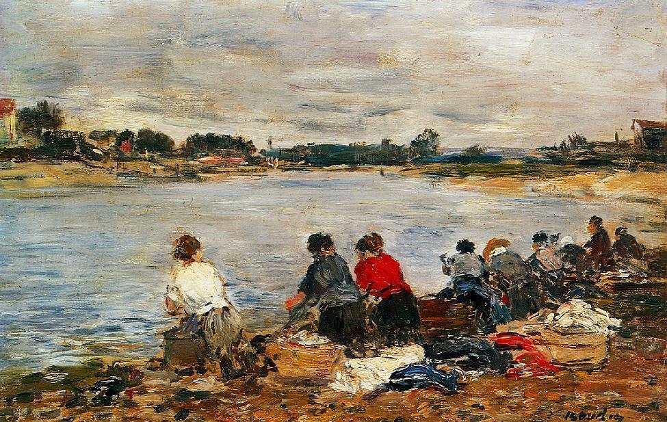Laundresses On The Banks Of The Touques (12) — Eugène Louis Boudin