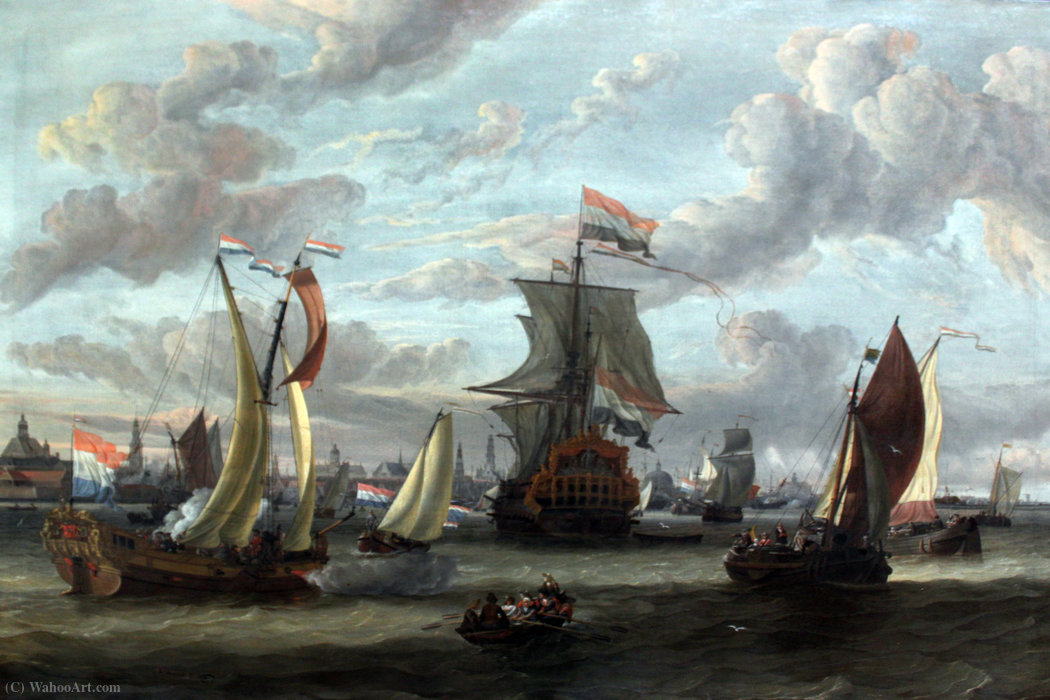 View Of Amsterdam With The Ij — Abraham Storck (sturckenburch)